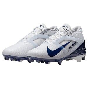 Nike Alpha Menace 4 Pro Men Size 10 White Blue Football Cleats FD7037-104 NEW